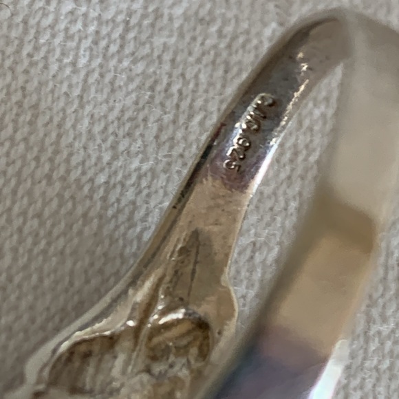 C J C Sterling Silver and Blue Topaz Ring - size 10 - Picture 5 of 7